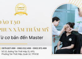 Đào tạo phun xăm thẩm mỹ từ cơ bản đến master tại Carita Academy