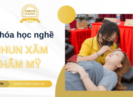 Rèn luyện tay nghề với khóa học nghề phun xăm thực hành tại Carita Academy