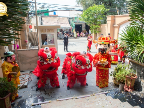 Màn Múa Lân “Chấn Động” Mở Màn Tuyển Sinh 2026 tại Carita Academy