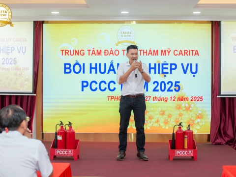 Bồi huấn PCCC tại Carita Academy