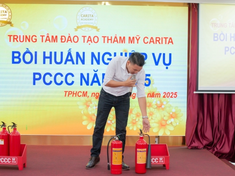 Bồi huấn PCCC tại Carita Academy