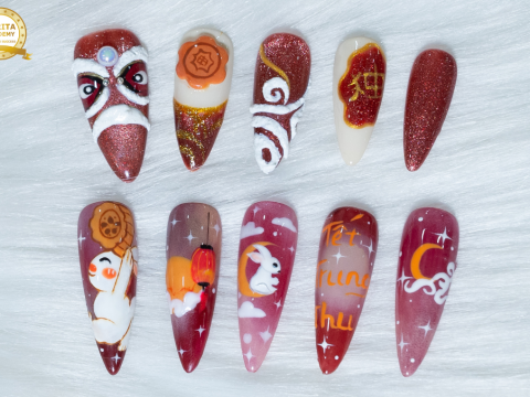 HỌC VIÊN LỚP NAIL LÊN MẪU NAIL 