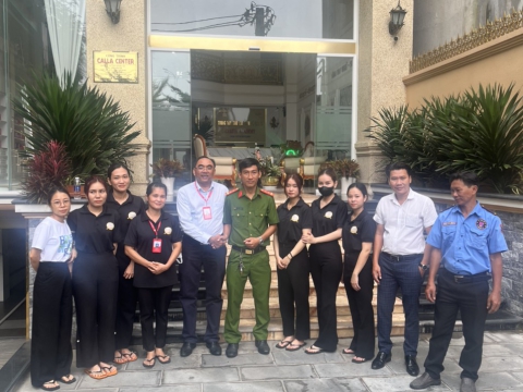 Bồi huấn công tác phòng cháy chữa cháy tại trung tâm đào tạo thẩm mỹ Carita