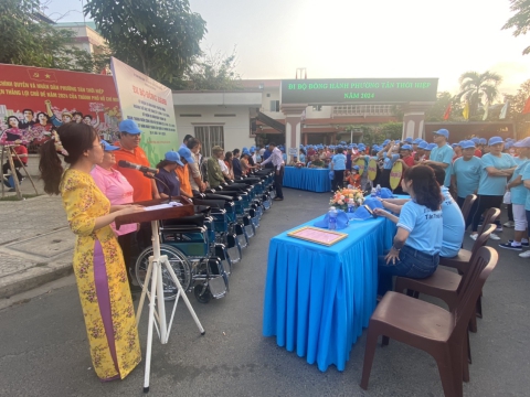 Trao tặng xe lăng ngày 23/03/2024 