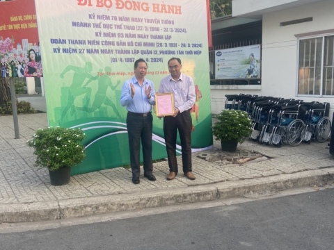 Trao tặng xe lăng ngày 23/03/2024 