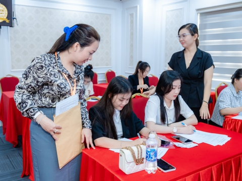 Phối hợp đối tác tổ chức thi An toàn y tế tháng 7/2024 tại Hội trường Carita Academy