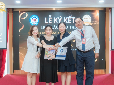 Lễ Ký Kết: Sát Cánh Cùng Phát Triển Nghề Thẩm Mỹ - Cao Đẳng Công Nghệ Sài Gòn & Caria Academy 