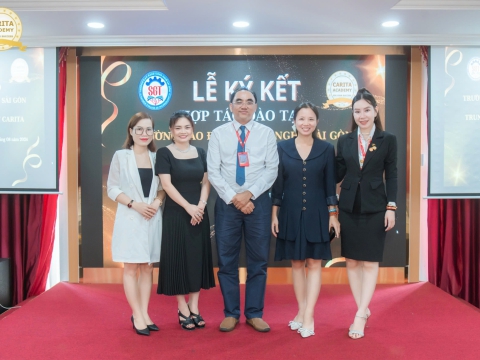 Lễ Ký Kết: Sát Cánh Cùng Phát Triển Nghề Thẩm Mỹ - Cao Đẳng Công Nghệ Sài Gòn & Caria Academy 