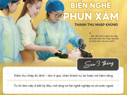 Biến nghề Phun Xăm thành thu nhập khủng