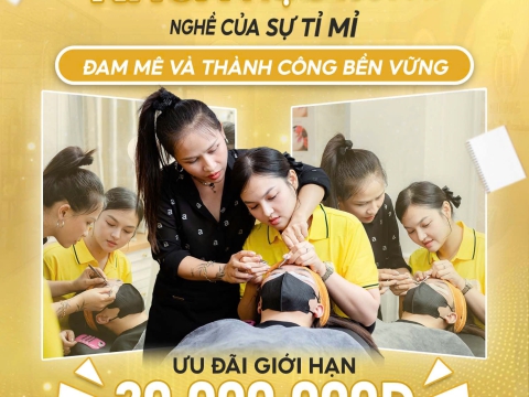 Khóa học nối mi nghề của sự tỉ mỉ